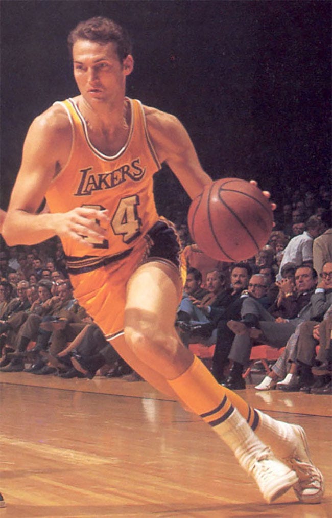 Imagen de Jerry West que pudo inspirar el logo de la NBA