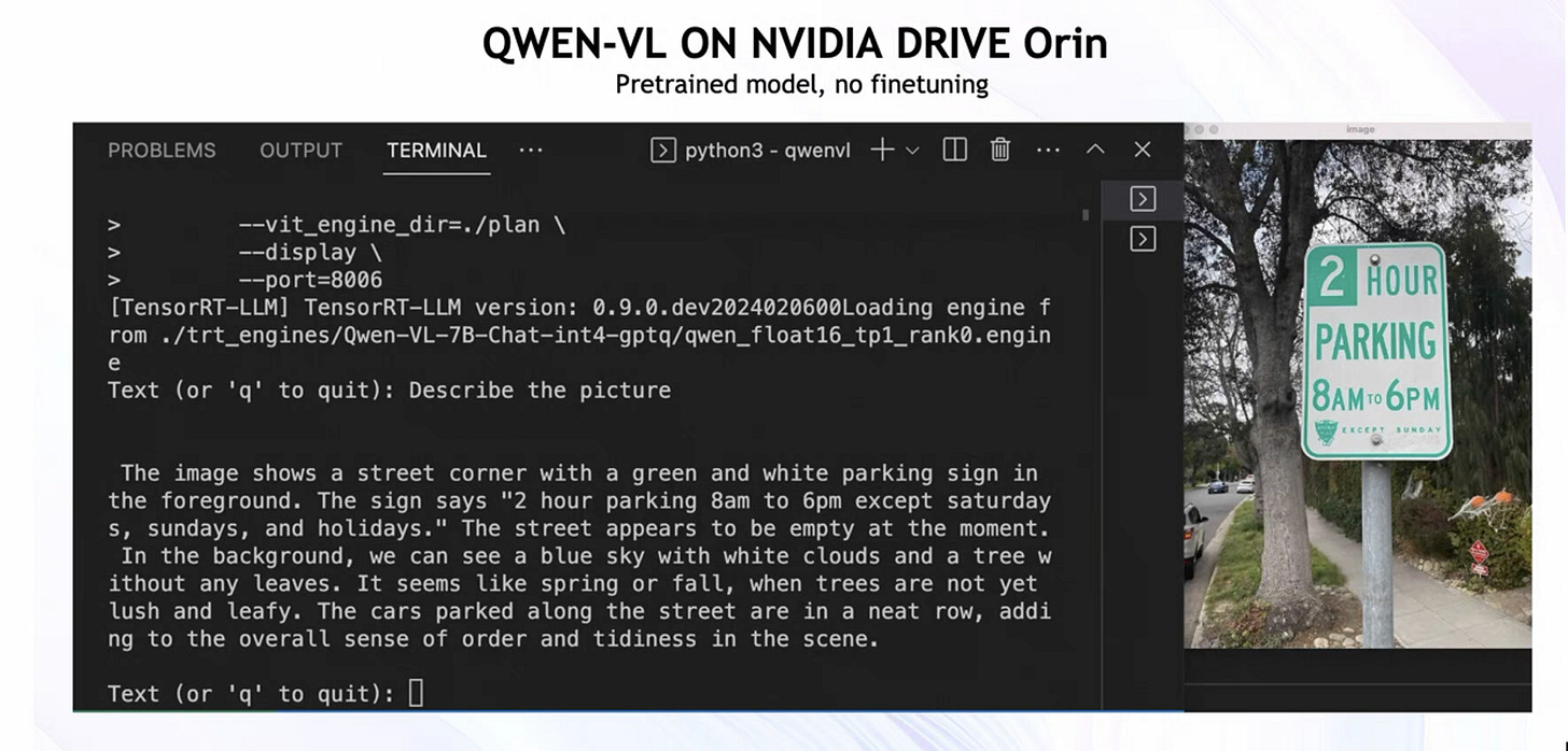 QWEN-VL ON NVIDIA DRIVE Orin