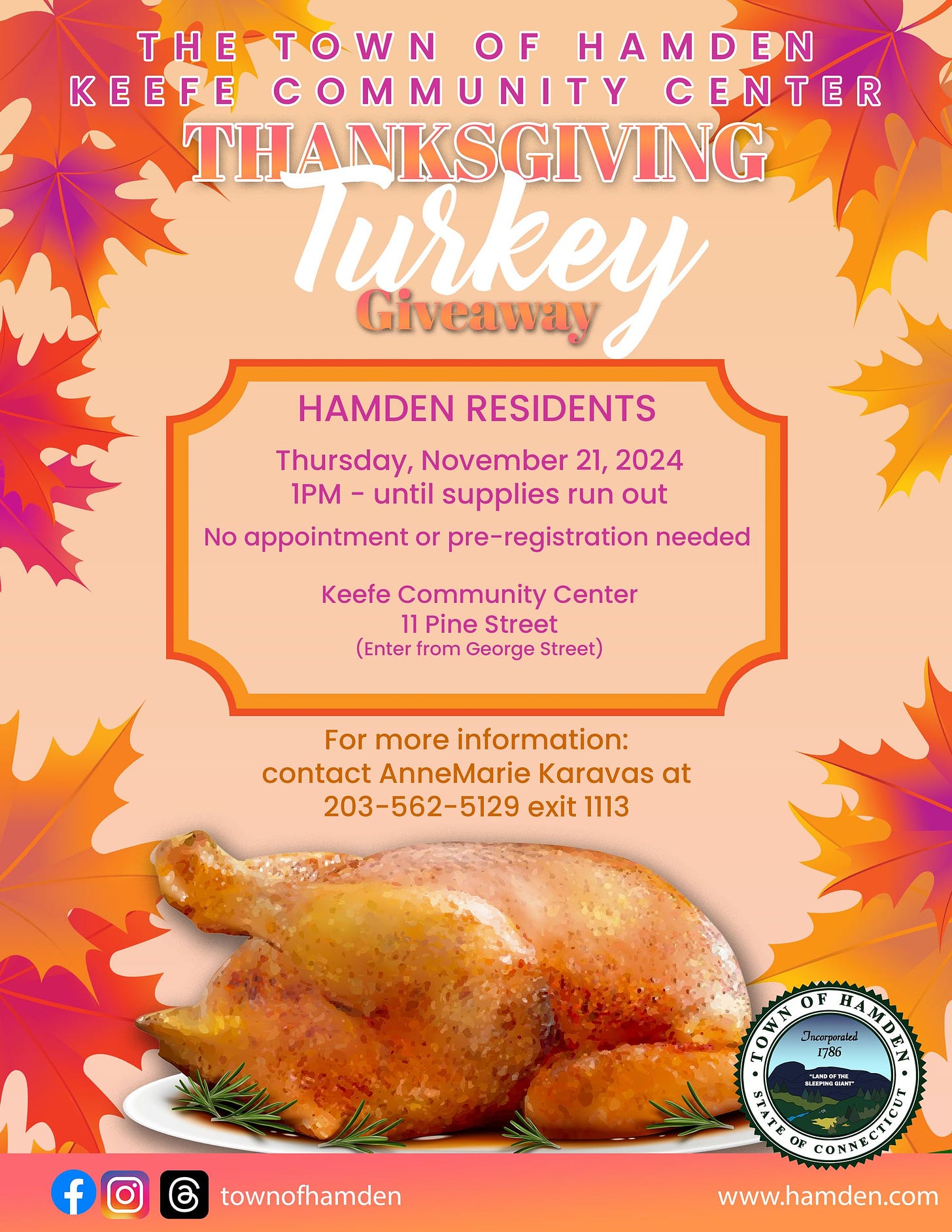 nov 21 turkey giveaway