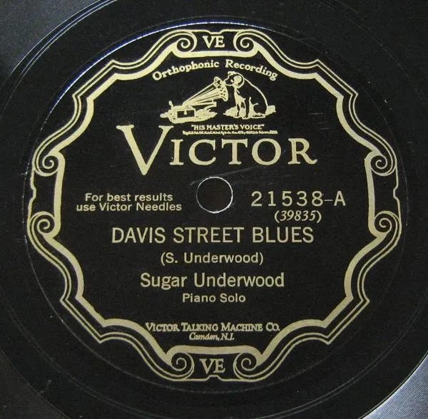 Cover art for Davis Street Blues / Dew-Drop Alley Stomp by Sugar Underwood