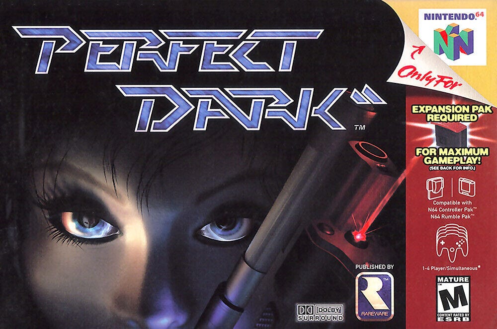 Perfect Dark 64 Nintendo 64 N64 BOX ART Premium POSTER MADE IN USA - N64037