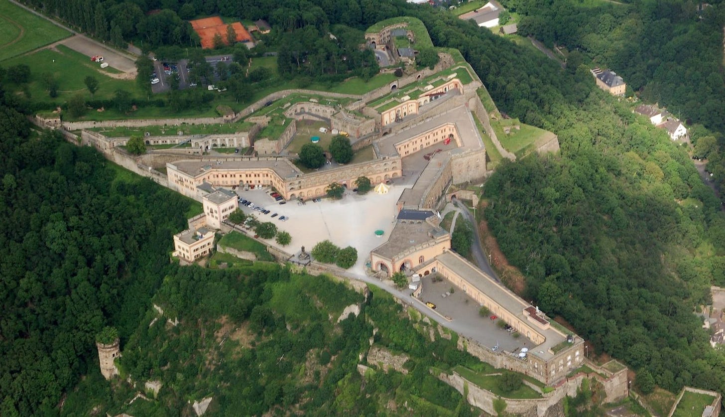 Ehrenbreitstein Fortress in Koblenz Germany