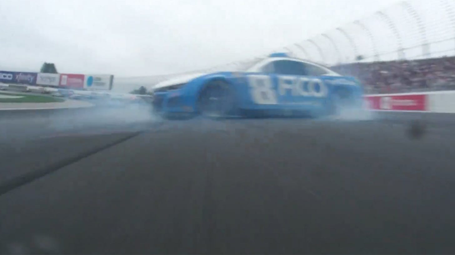 Kyle Busch crashes with Noah Gragson New Hampshire Motor Speedway 2024 USA Today 301 video