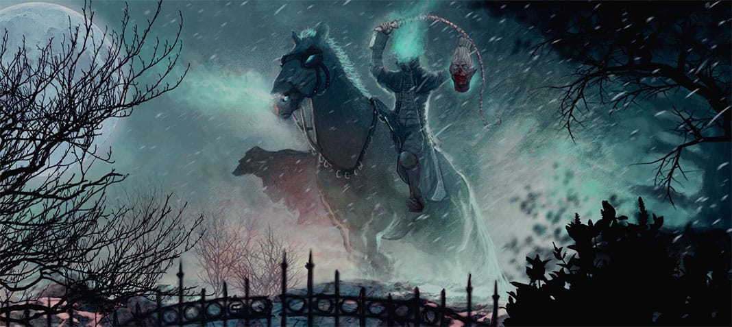 A person riding a horse in the snow

Description automatically generated