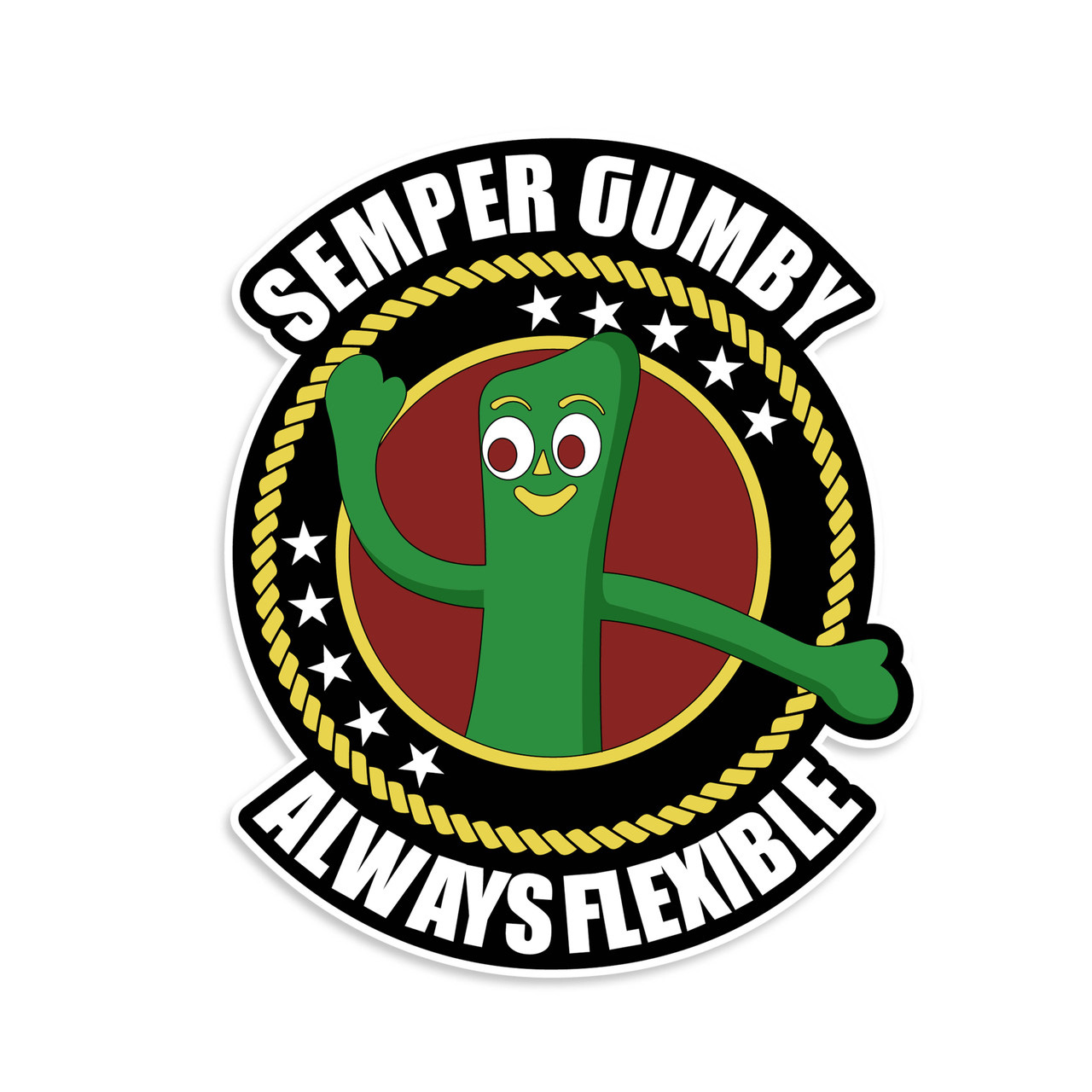 Semper Gumby Always Flexible United States Marine Corps USMC Vinyl Sticker