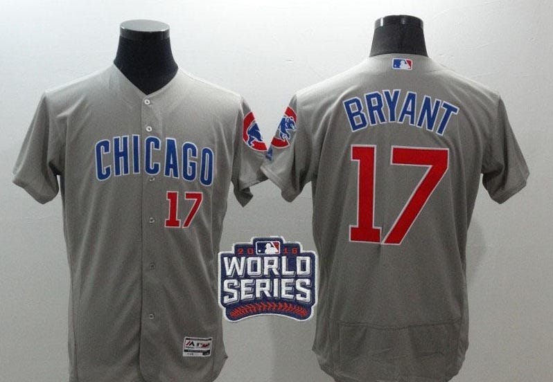 mlb jersey with world series patches