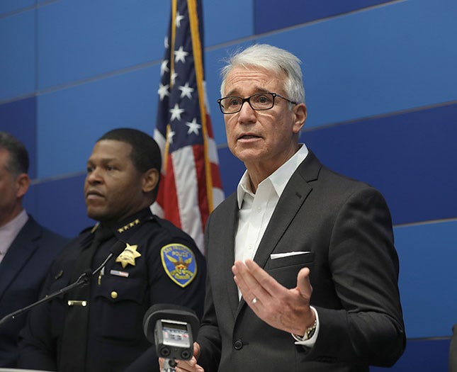 Criminals are taking advantage of the reforms instituted by Los Angeles district attorney George Gascón, which include a ban on all sentencing enhancements, prohibiting prosecutors from attending parole hearings, and elimination of bail for all “nonserious” offenses. (LIZ HAFALIA/SAN FRANCISCO CHRONICLE/AP PHOTO)
