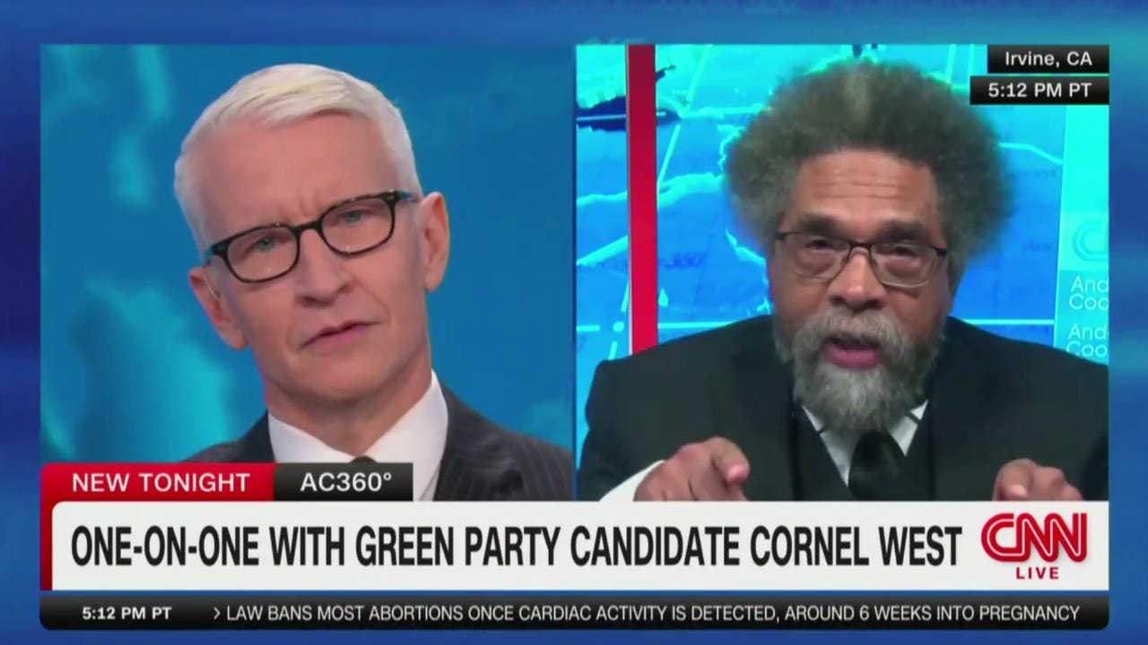 Anderson Cooper clashes with left-wing presidential candidate Cornel West  over Ukraine war: 'Out of your mind' | Fox News