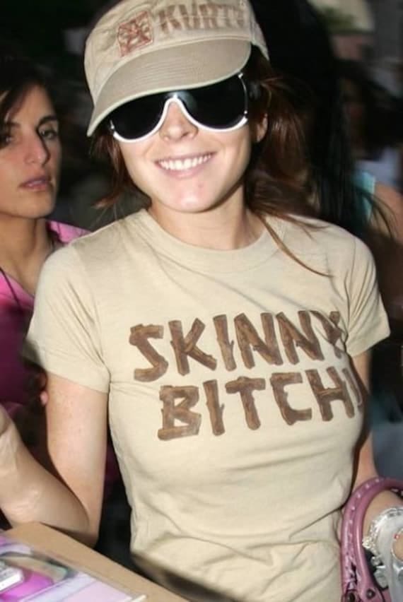 Skinny Bitch Y2K Celebrity Inspired Graphic T-shirt. Funny - Etsy