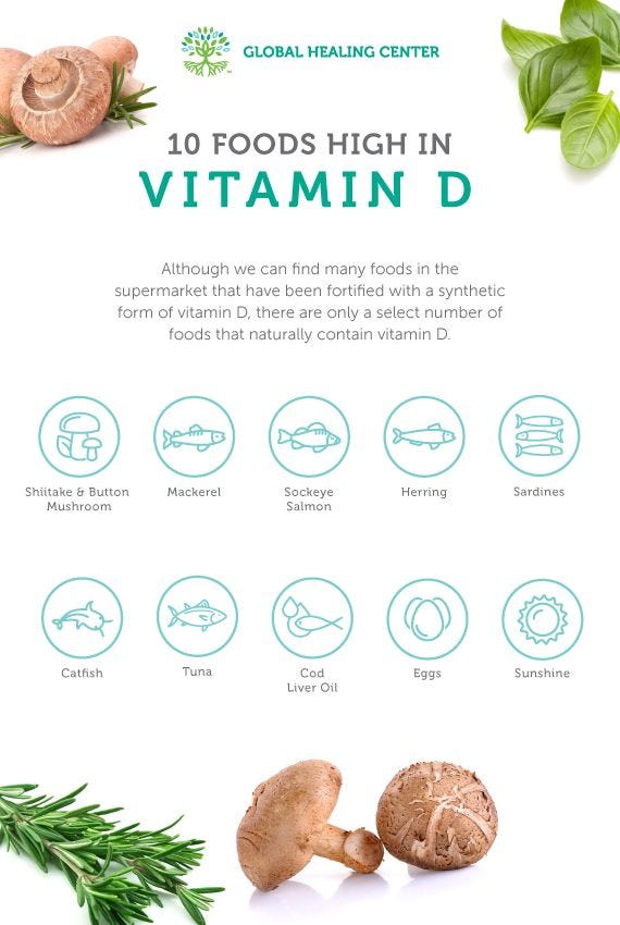 Foods High in Vitamin D Infographic