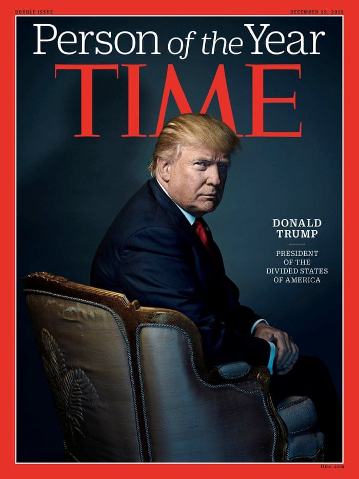 Donald Trump named as Time magazine's person of the year | Donald Trump |  The Guardian