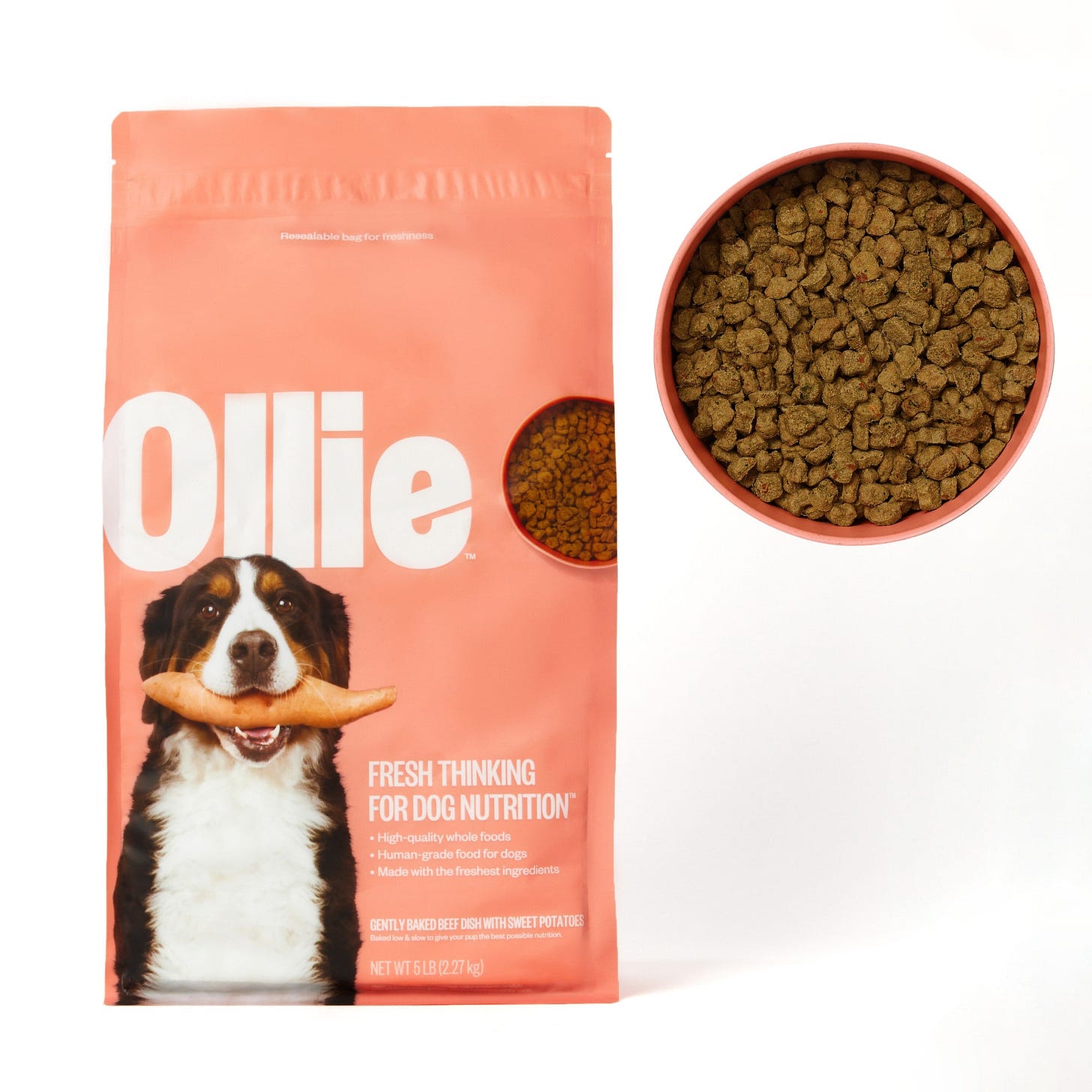 Ollie Baked Beef Dish with Sweet Potatoes Dry Dog Food, 2 lbs.