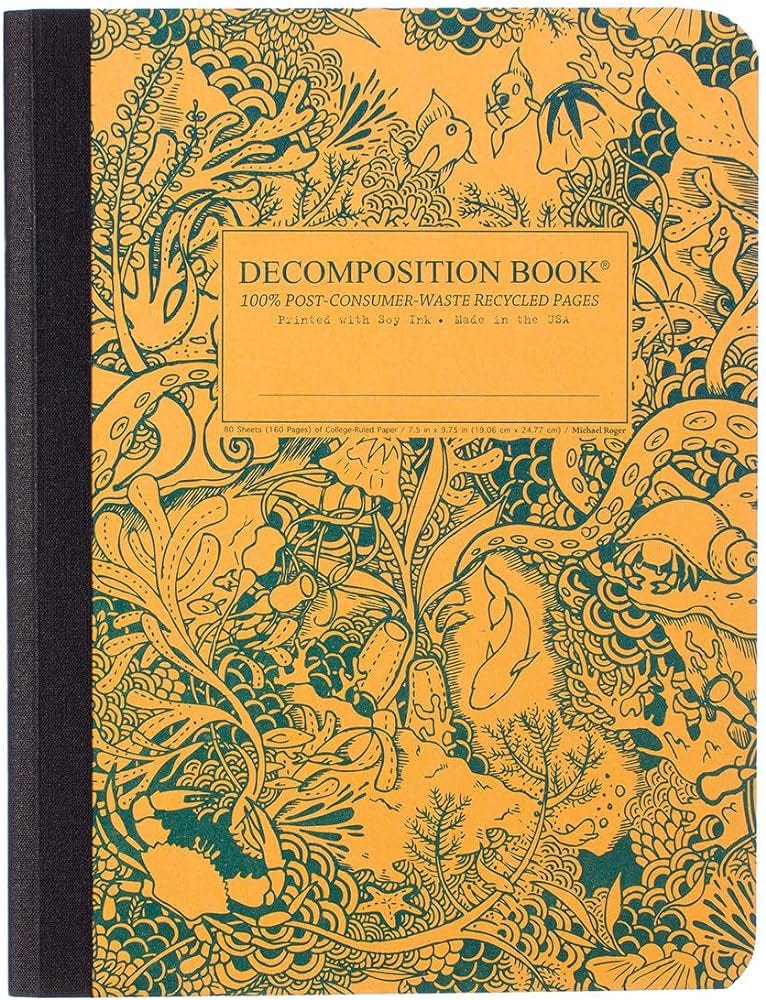 Amazon.com : Decomposition Under the Sea College Ruled Composition Notebook  - 9.75 x 7.5 Journal with 160 Lined Pages - Cute Notebooks for School  Supplies, Home & Office - 100% Recycled Paper -
