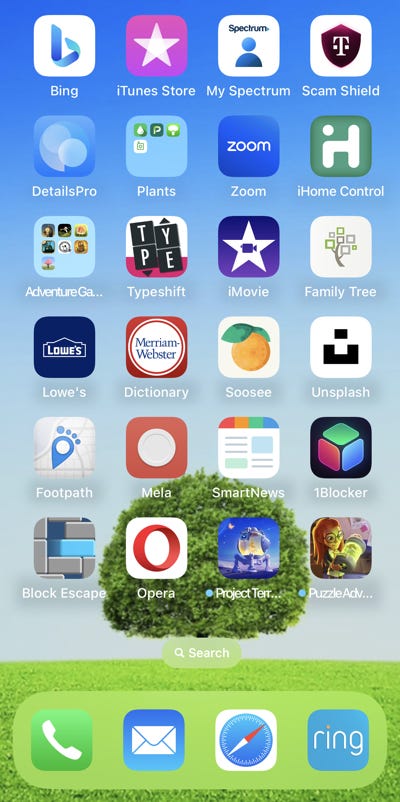 A screen full of apps