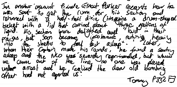 A paragraph of rather untidy handwriting.