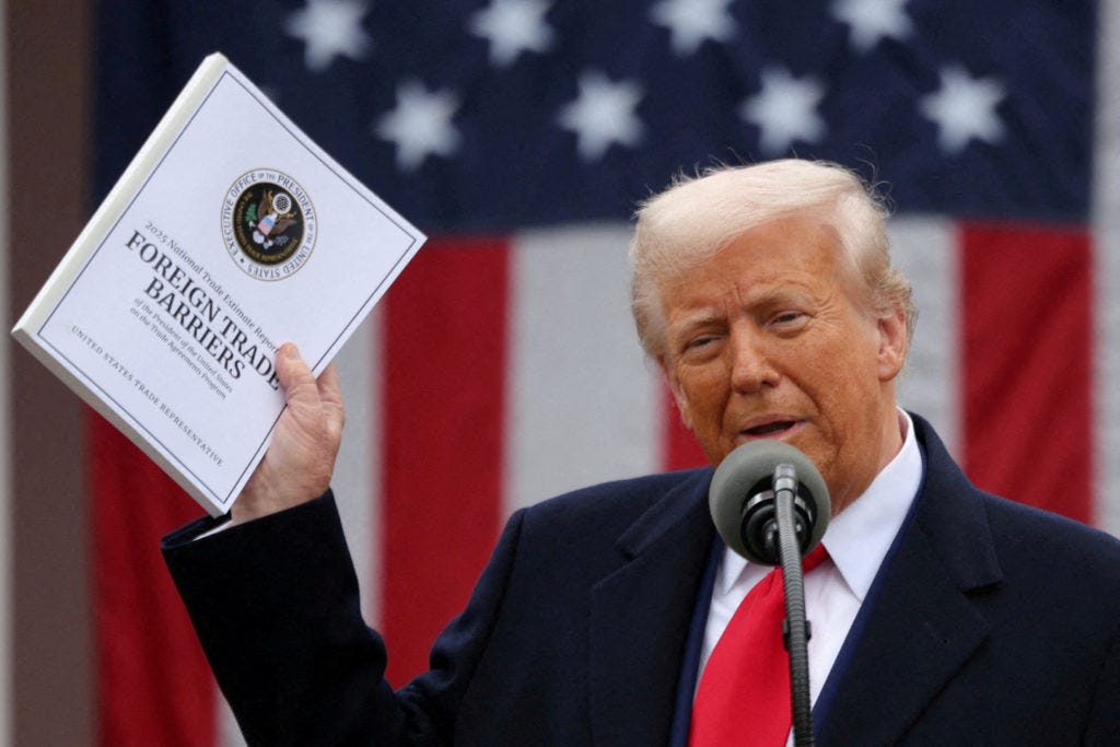 FILE PHOTO: U.S. President Trump delivers remarks on tariffs, at the White House FILE PHOTO: U.S. President Trump delivers remarks on tariffs, at the White House