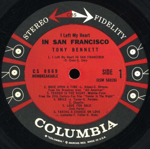 Tony Bennett - I Left My Heart In San Francisco - LP