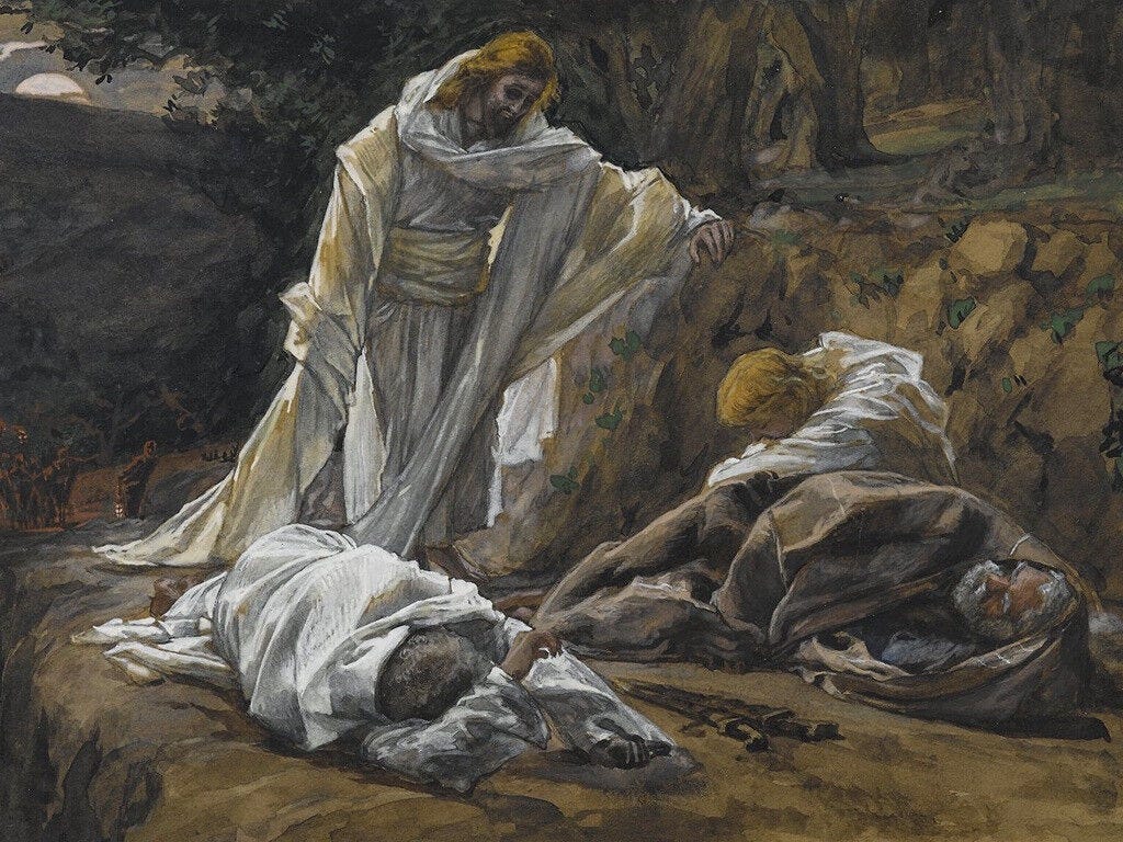 FreeBibleimages :: Jesus in Gethsemane :: Jesus prays in the garden of Gethsemane (Matthew 26:36 ...