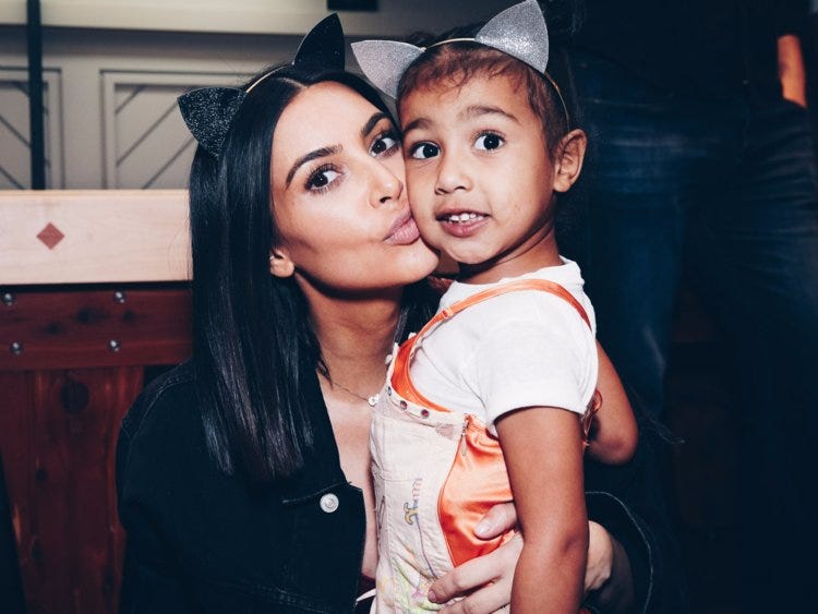 kim kardashian repurposes clothes for north west gossip