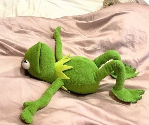 Kermit laying down Blank Template - Imgflip