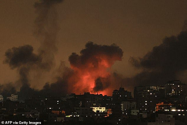 Israel said it recaptured Gaza border areas from Hamas as the war's death toll passed 3,000 on October 10