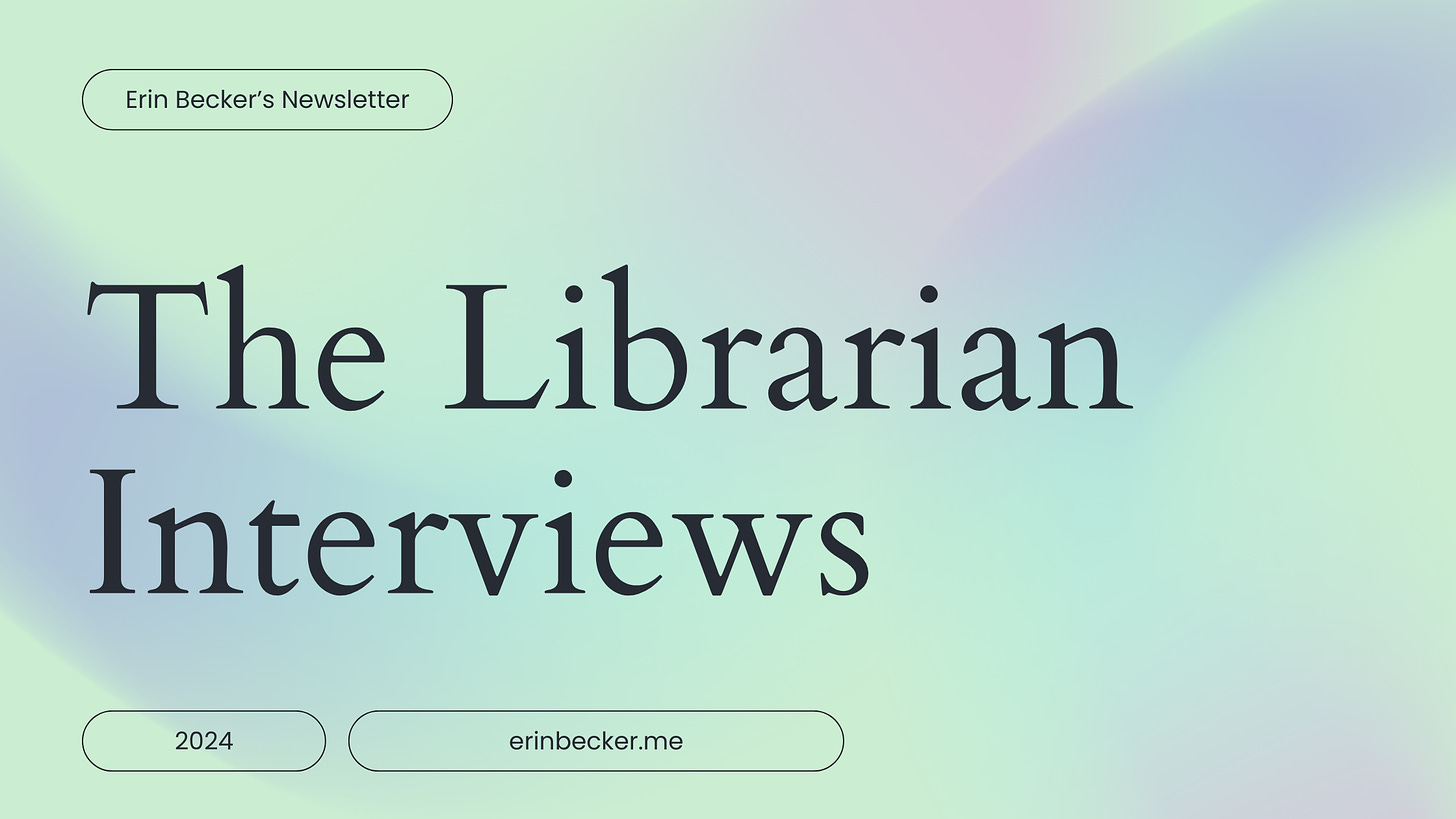 Header image reading The Librarian Interviews