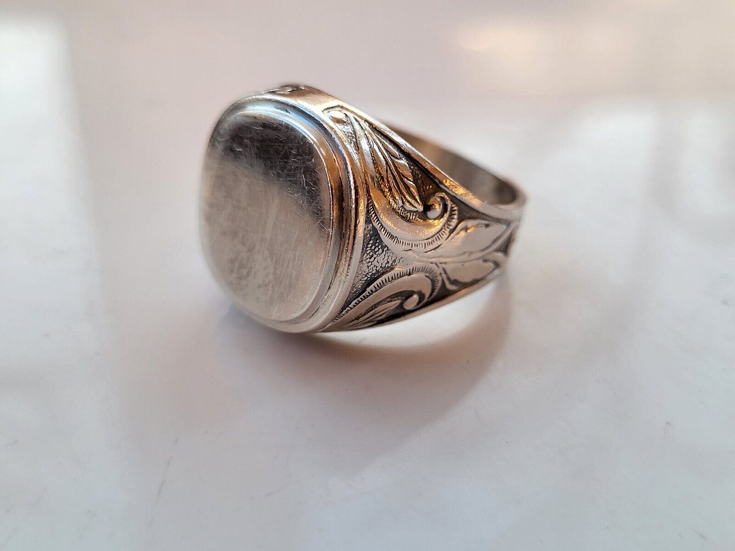 Rare Vintage Sterling Silver 925 Gift men’s Ring Size 13 - 12.6g Silver Perfect - Picture 1 of 13