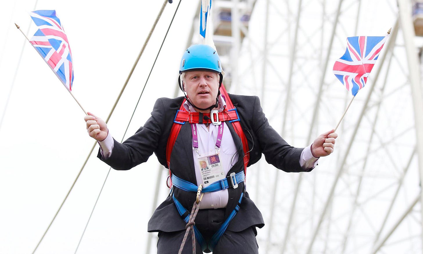 Where were you when... Boris got stuck on a zip wire, 1 Aug 2012 | Daily  Mail Online