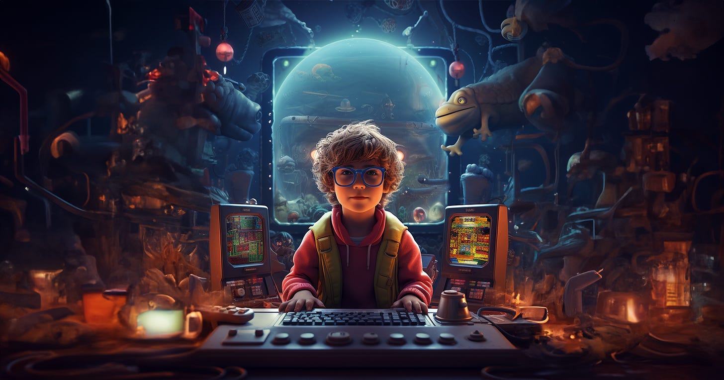 A young programmer in the 80s