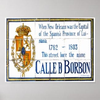 Bourbon St Tile Mural print