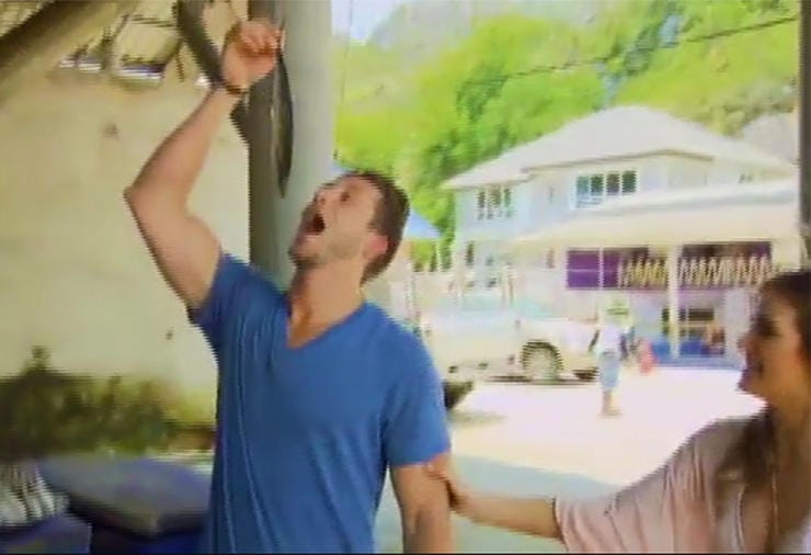 chase sucks down fish junk for jojo fletcher bachelorette 2016