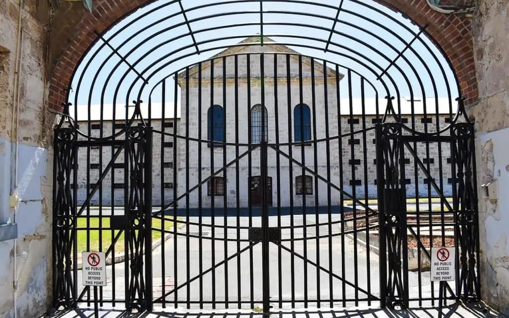 The famous gate at Fremantle Prison must have been quite daunting for new prisoners