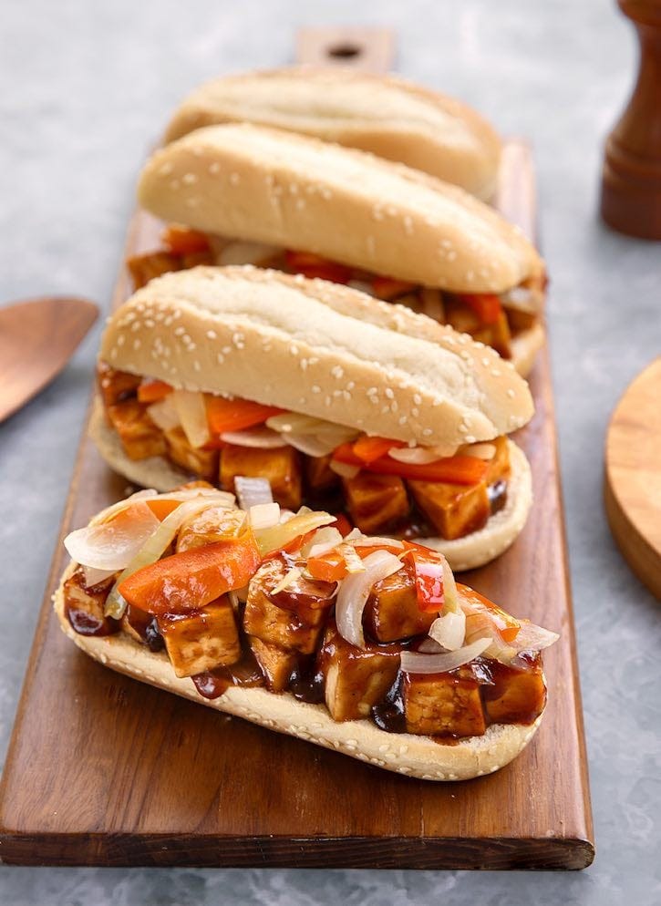 Big BBQ Tofu Sandwiches1