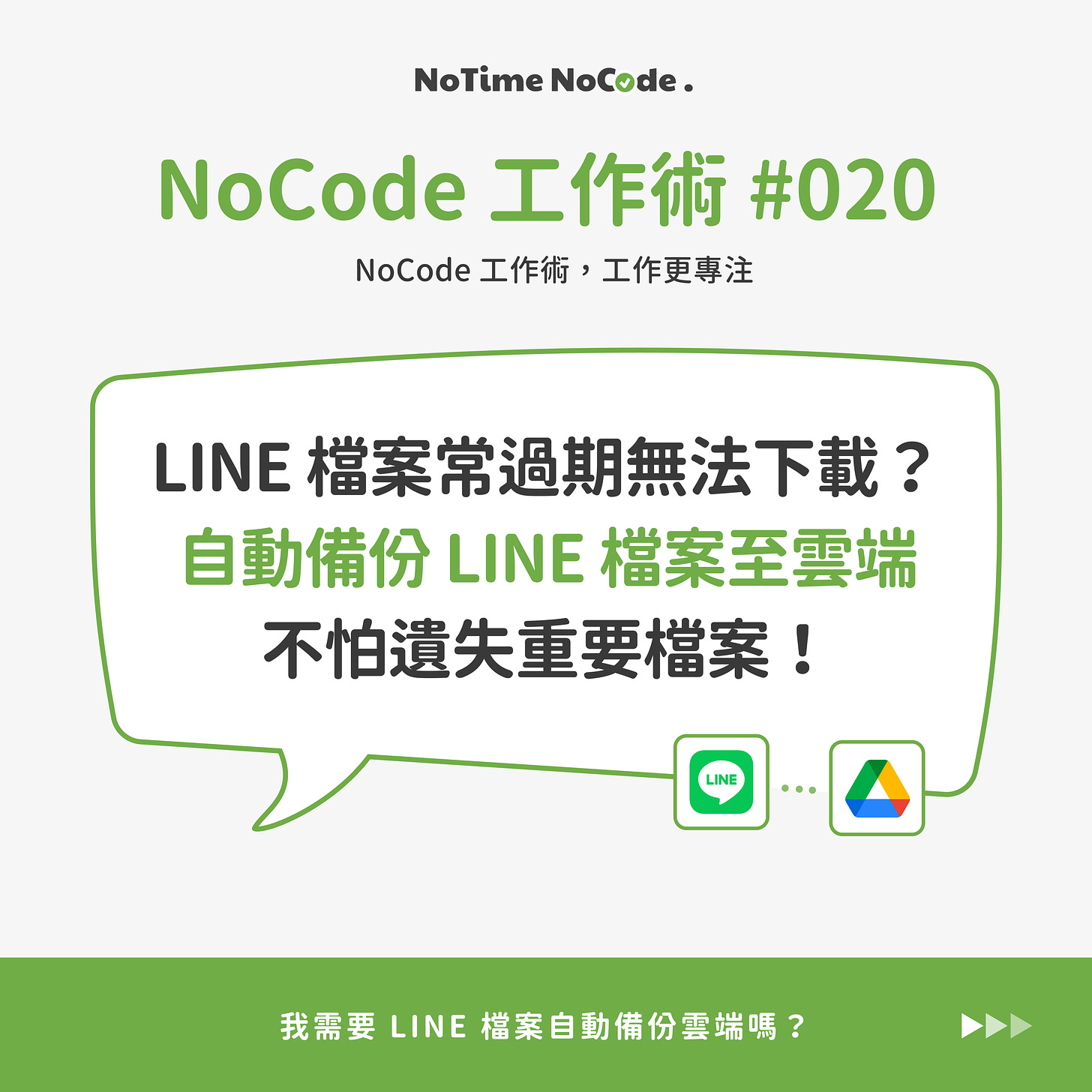 NoCode 工作術 020 貼文示意