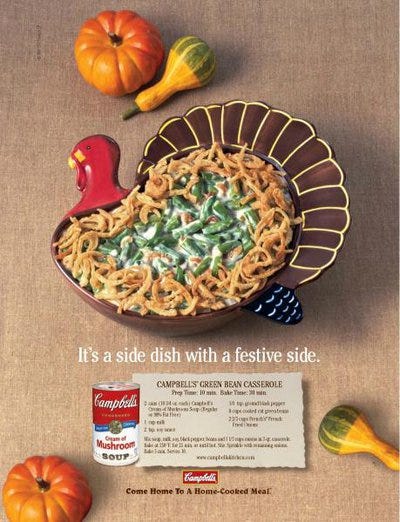 Campbell's Green Bean Casserole Nostalgic Ad - Nostalgia Nation