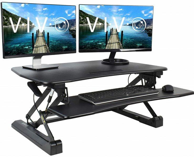 VIVO Black Height Adjustable 36 inch Stand up Desk Converter 2019 hottest holiday home gifts