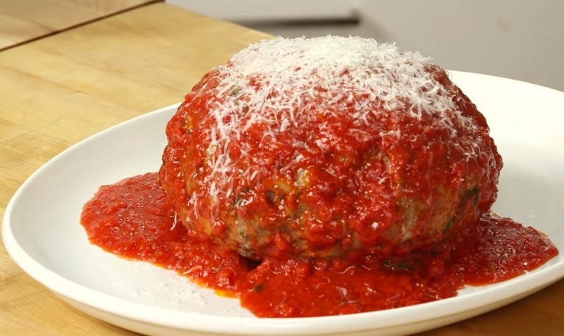 Crazy recipe: A spaghetti-filled meatball!