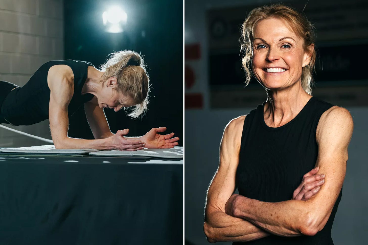 DonnaJean Wilde, 58, grandmother from Alberta, Canada, has broken the world record for the longest time in an abdominal plank position