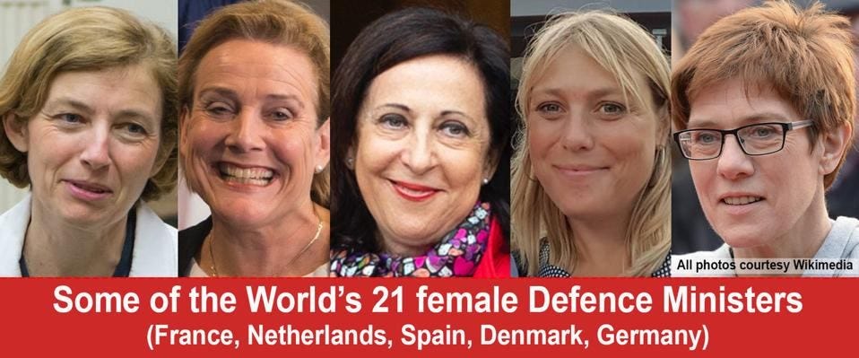 five female defense ministers of nato armed forces