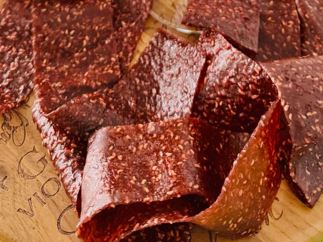 Strawberry Raspberry Fruit Leather