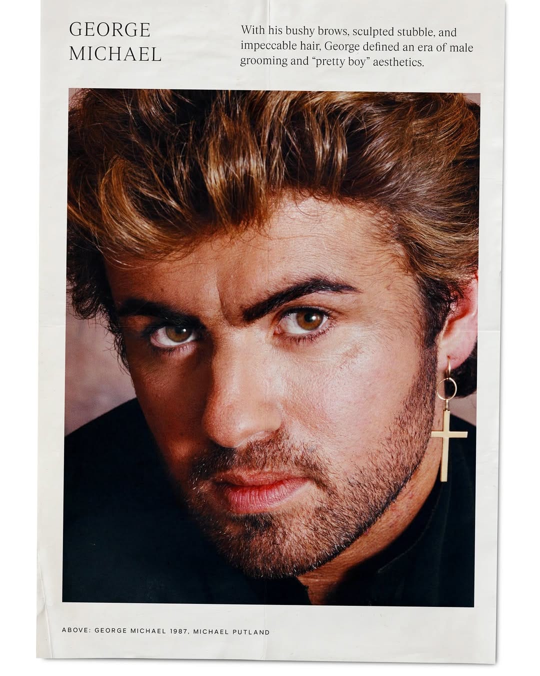 A portrait of George Michael.