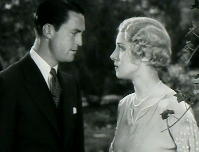 Chester Morris and Laila Hyams in a scene from The Big House