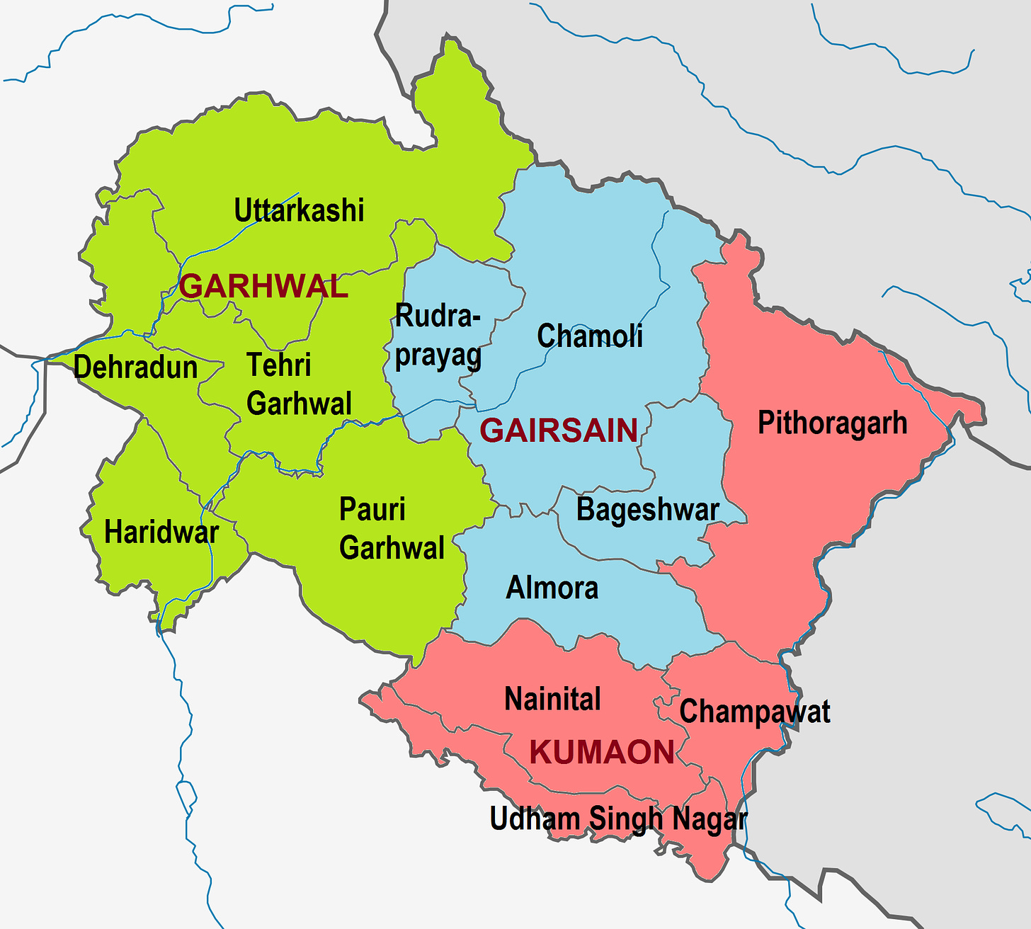 File:Uttarakhand Divisions Map.png - Wikipedia