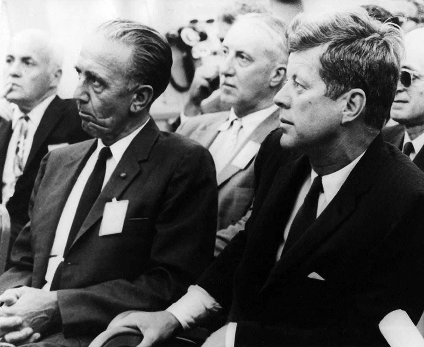 Fromer Nazi scientist Kurt Debus with President John F Kennedy in 1962