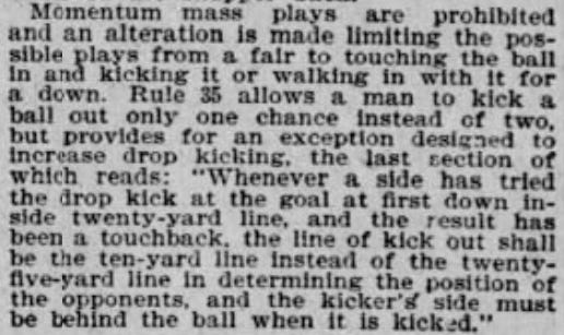 1894 Football Rule Changes