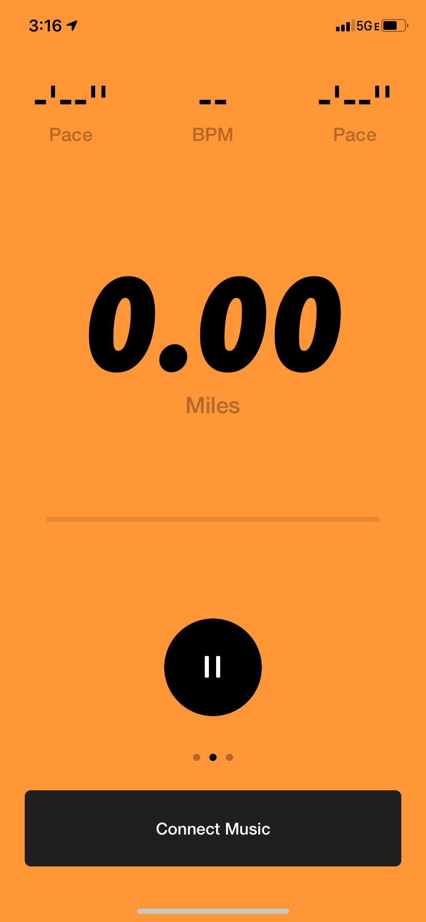 Phone screenshot of a Nike Run Club app with a 0.00 mile reading