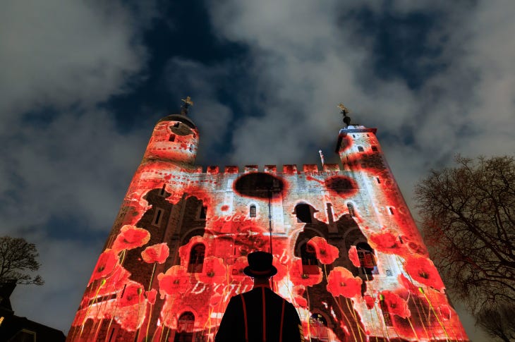 Tower of London aglow