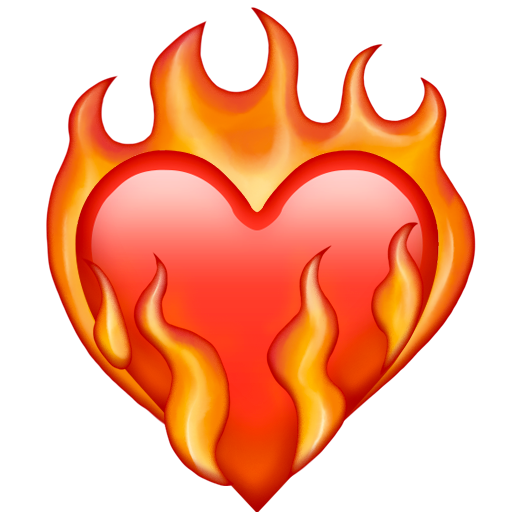 ❤️‍🔥 Heart on Fire on Emojipedia Sample Images 13.1