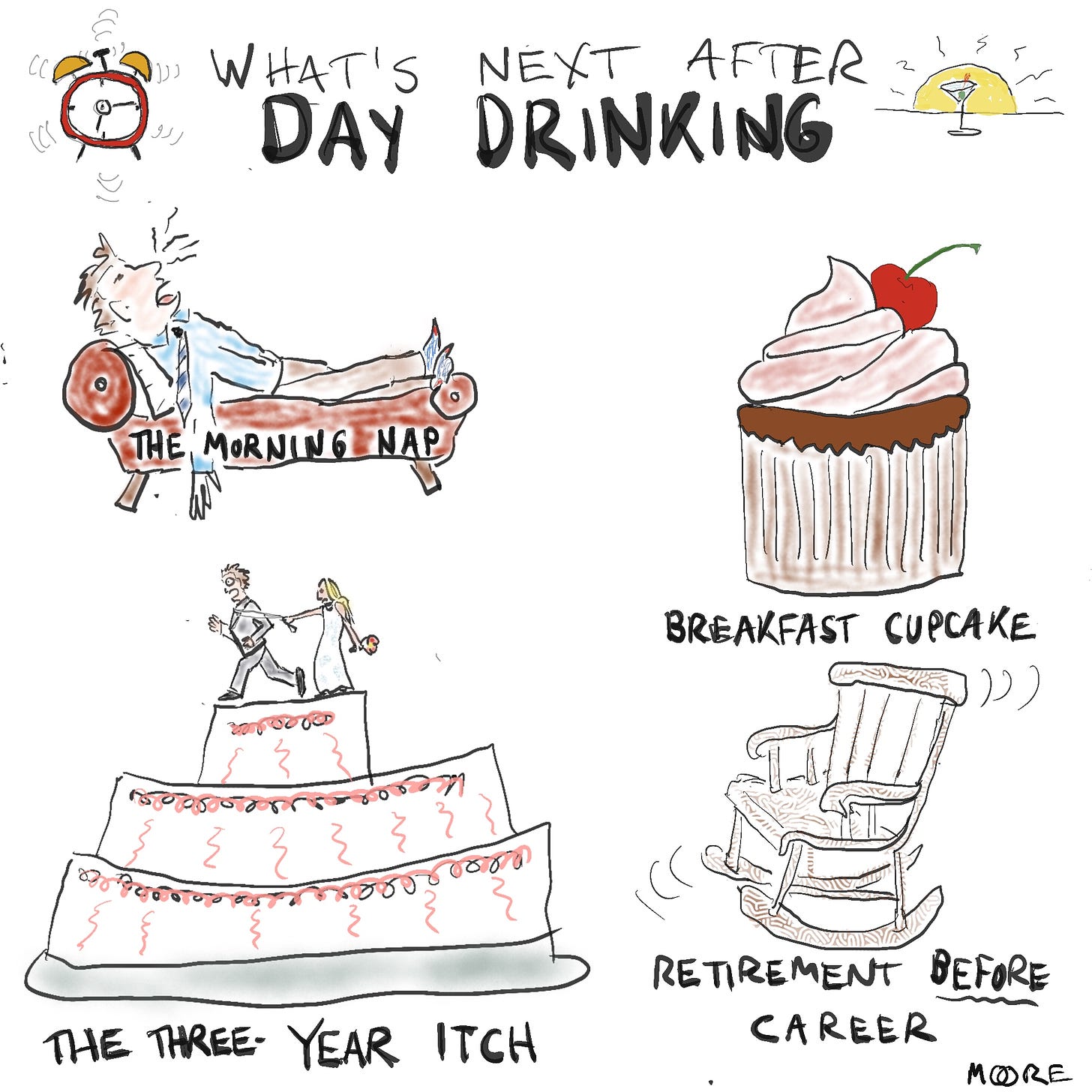 cartoon about day drinking