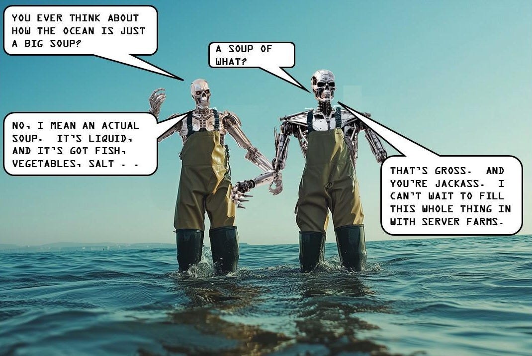Two skeletons standing in water

AI-generated content may be incorrect.